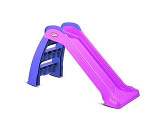 Little tikes Premier Tobogan - Jeu d'intérieur et d'extérieur - Jouet de Jardin et activité d'extérieur pour Enfant, Durable, Stable, sécurisé - Jouet de Jardin Rose/Violet. pour 18 Mois et +