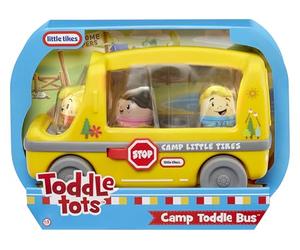 Little Tikes Toddle Tots Camp Toddle Bus - Ensemble de jeu avec bus et 3 figurines pour simulation, jouet et cadeau pour tout-petits