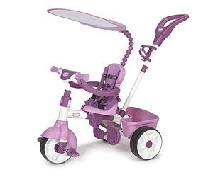 little tikes Tricycle 4-en-1 Edition Basique- Tricycle à Trois Roues pour Tout-petits - Ages de 9 Mois à 3 Ans - Jeu Actif Toute la Journée - Rose 634307E4