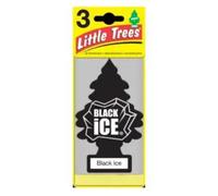 Little Trees Black Ice Lot de 3 désodorisants voiture - Parfum longue durée - Fabriqué aux USA