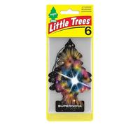 Little Trees Lot de 6 désodorisants pour voiture | Arbre en papier à suspendre pour la maison ou la voiture | Supernova