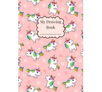 Little Unicorn ~ My Drawing Book: Large A4 Blank Sketch Book For Kids | 100 Plain Pages for Drawing, Doodling and Sketching | Personalise Cover with Name | Cute Back to School Art Pad
