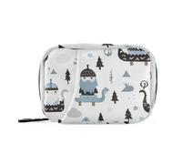 Little Vikings Mode Scandinave Pharmaceutique Sac de Rangement avec Compartiments Amovibles Sac de Voyage Réutilisable Sac de Voyage