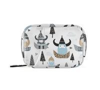 Little Vikings Sac de rangement pour médicaments scandinaves modernes avec compartiments amovibles Petit organisateur de pilules portable pour portefeuille