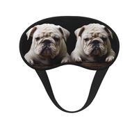 Little White Bulldog Masque de sommeil pour homme et femme - Masque occultant pour dormir, relaxer sans pression nocturne, bandeau doux et respirant pour les voyages, le travail de nuit, la sieste, le