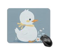 Little White Duck Tapis de souris carré portable avec base en caoutchouc antidérapant 20 x 25 cm Tapis de souris ultra fin pour ordinateur portable Accessoires de bureau