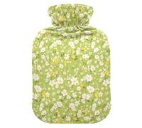 Little Wildflowers Bouillotte pour eau chaude avec housse souple, compresse chaude de 2 L pour crampes menstruelles