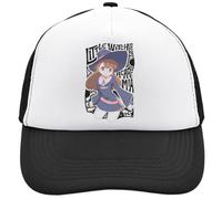 Little Witch Academia Casquette de camionneur réglable avec dos en maille Blanc, Noir , Taille unique