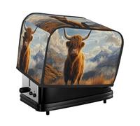 Little Yaks On The Grassland Peaks Housse pour grille-pain 2 tranches de cuisine avec poches Protection contre la poussière et les traces de doigts