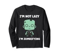 Little Zombies Dead Halloween Not Lazy I'm a Zombie Manche Longue
