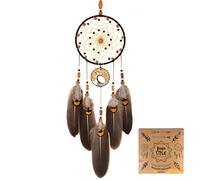 Littlear Capteur de Rêves Fait Main Décoration Murale à Suspendre Home Decor Dream Catcher avec Plumes No.11