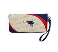 Littlearth Curve Zip Organizer Wallet NFL New England Patriots Portefeuille avec Fermeture Éclair Femme, Couleur de l'équipe, 4” H x 8" W x 1” D