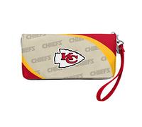Littlearth Portefeuille Organiseur incurvé NFL-Fermeture éclair-Dragonne Kansas City Chiefs Curve zippé Femmes, Couleur de l'équipe, 4” x 8" x 1”