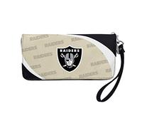 Littlearth Zip Organizer Wallet NFL Oakland Raiders Curve Portefeuille Organiseur zippé Femmes, Couleur de l'équipe, 4” x 8" x 1”