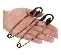 Littledream Lot de 2 épingles à nourrice de 12,7 cm en acier inoxydable - Grande taille - Couleur laiton - Pour couverture géante - Épingles à nourrice robustes - Couture artisanale - Matelassage - Sac à linge, vêtements, tissus d'ameublement