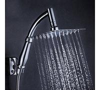 Littleduckling - Pommeau de douche carré haute pression de 20,3 cm - Pulvérisateur carré à joint pivotant - Permet d’économiser de l'eau - Avec un support de fixation pour tuyau de douche, .