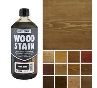 Littlefair's Teinte Bois 1ltr - Teinture Bois Écologique À Base D'Eau et Sûre - Lasure Bois Intérieur à Séchage Rapide - Peinture Lasure pour Bois Nettoyage Facile - Couleur:Pin foncé