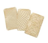 LittleForBig 3 Paires Collants Jacquard Taille Haute Filets de Pêche Résille - Couleur de la peau