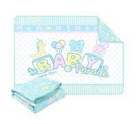 LittleForBig Alèses Adultes Lavables, Réutilisables, Imperméables et Absorbantes - Tapis de Change Imprimé - Motif Baby Parade