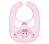 LittleForBig Babydoll Babydoll Bavoir en coton imperméable avec fermeture Velcro réglable pour adulte, Baby Usagi