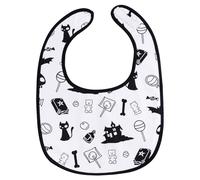 LittleForBig Bavoir Imprimé Nuisette en Coton Imperméable pour Adultes avec Fermeture Velcro Réglable - Bavoir Thème Halloween pour Adultes