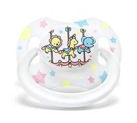 LittleForBig Bigshield Génération-II Sucette Taille Adulte Blanc Petit Cirque Carousel Motif