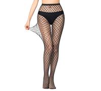 LittleForBig Collants Jacquard Taille Haute Filets de Pêche Résille - Multiple Mesh Blanc