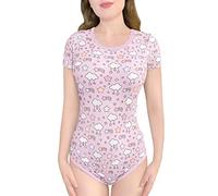 LittleForBig Coton Body Onesie Pyjamas Bodysuit - Ciel Pastel Body Rose M