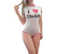 LittleForBig Coton Body Onesie Pyjamas Bodysuit-Motif de I Love Daddy Rose XL