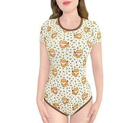 LittleForBig Coton Body Onesie Pyjamas Bodysuit -Renard des bois Body Marron XL