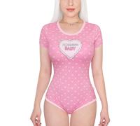 LittleForBig Coton Body Onesie Pyjamas en Dentelle Bodysuit - Blushing Baby Culotte à Volants Body Rose M
