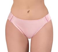 LittleForBig Culotte de Compression Ajustable à Crochets et Yeux, Rose Sissy, Taille Brésilienne Cheeky, Lisse Soyeuse, Gaine Dissimulée pour Travestis et Transgenres Rose XS