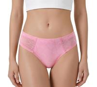 LittleForBig Culotte en maille respirante - Motif papillon - Culotte lisse et soyeuse - Pour les crossdressers et les personnes transgenres, Rose, M