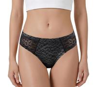 LittleForBig Culotte en maille respirante - Motif papillon - Culotte lisse et soyeuse - Pour les crossdressers et les personnes transgenres, Motif léopard, M