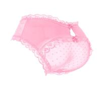 LittleForBig Culotte hipster unisexe en dentelle Slip coquin Sissy Culotte Maille gainante Tucking Gaff Brief pour crossdressers transgenres, Rose, S