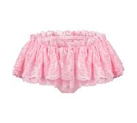 LittleForBig Culotte hipster unisexe - Sissy - Jupes froncées - Tanga - Culotte moulante pour crossdresser transgenre, Rose, XS