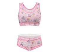 LittleForBig Ensemble de lingerie pour femmes en coton avec camisole et culotte de sport, vêtements de détente Usagi mignons et confortables, Rose, XL