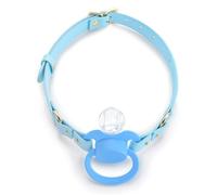 LittleForBig Ensemble de tétines adultes Gen II avec sangle réglable en cuir bleu