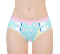 LittleForBig Femmes Femmes Doux Soyeux Caleçon Confortable Imprimé Pleine Surface Hipster Culotte Babydoll Bébé Parade 'Oopsie' Culotte Pot, vert, 4XL