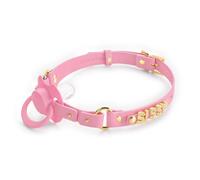 LittleForBig Gen II Ensemble de tétine en cuir à sangle réglable avec options de lettres personnalisées (Sissy) - Mélangez et assortissez les couleurs et les styles