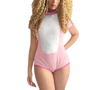 LittleForBig Grenouillère à col en coton - Combinaison pyjama pour animal de compagnie, rose, 4XL