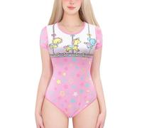 LittleForBig Grenouillère soyeuse Onesie Pyjama Body - Petit Cirque Body, Rose, XL