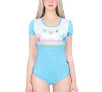 LittleForBig Grenouillère soyeuse Onesie Pyjama Body - Petit éléphant, bleu, S
