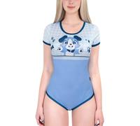 LittleForBig Grenouillère soyeuse Onesie Pyjama Body - Petite grenouillère bleue, bleu, L
