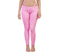 LittleForBig Legging Unisexe Y2K en Soie, avec Coussin Anti-Camel Toe Et Gainant Intégré, Design Lanière String pour Silhouette Féminine Lisse, Pantalon Imprimé Intégral Style Sissy Rose XXL