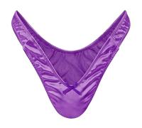 LittleForBig Little Secret String Gaff Rentrant Culotte Lisse Soyeuse Gaff Caché Gainant Slip pour Travestis Personnes Transgenres, violet, XS