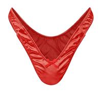 LittleForBig Little Secret String rentré - Culotte lisse et soyeuse - Culotte gainante pour travestis et personnes transgenres, Rouge, XL