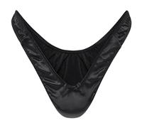 LittleForBig Petit secret Tanga Tuck Gaff Culottes lisses soyeuses gaff caché slip moulant pour travesti et individus transgenres, Noir , XS