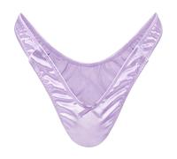 LittleForBig Petit string secret Tuck Gaff Culotte lisse et soyeuse Cachée Gaff Culotte gainante pour Crossdresser et Personnes Transgenres, Pourpre clair, XS
