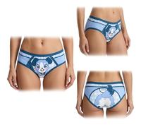 LittleForBig Soft Silky Underwear Comfortable Washable Reusable Waterproof Adult Briefs Training Pants - Little Blue L